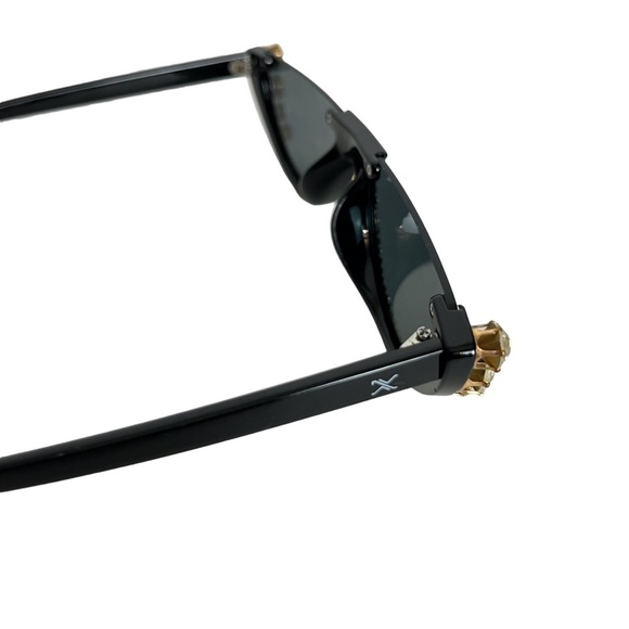 SUNGLASSES SUN GLASSES Shades Rhinestones Cat Eye Plastic Frames Bling Black - Picture 7 of 15